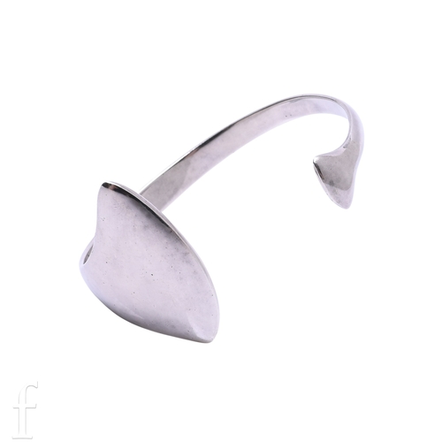 175 - Georg Jensen; a silver torque bangle, marked Georg Jensen, '925 S', Denmark, total weight 46g, inter... 
