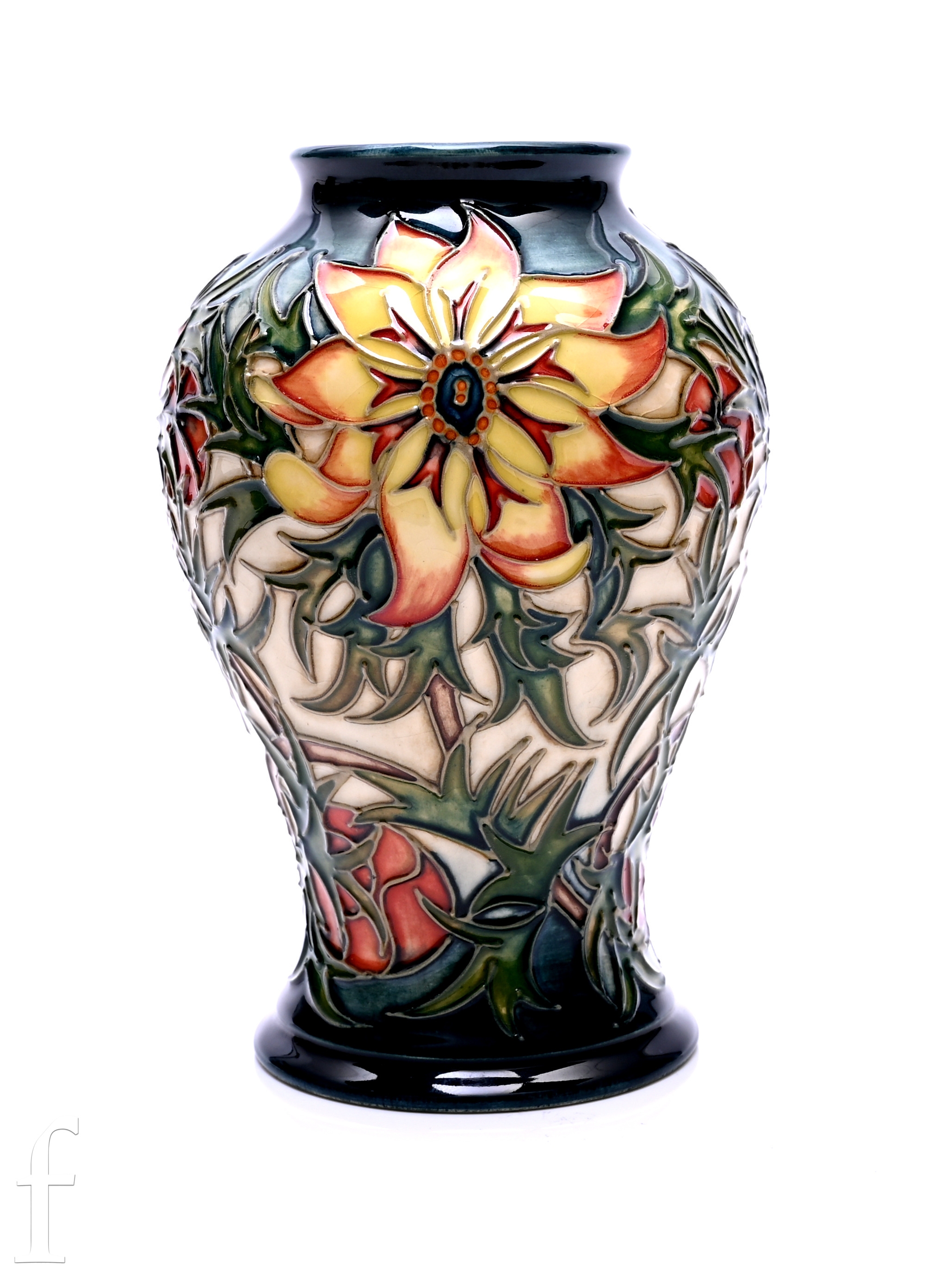 Rachel Bishop for Moorcroft Pottery, a Spike pattern vase, circa 1997 ...