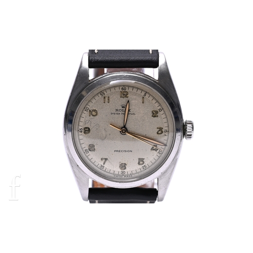 368 - A mid 20th Century Rolex Oyster Perpetual 'Bubble Back' Precision wristwatch, reference 6098, in 34m... 