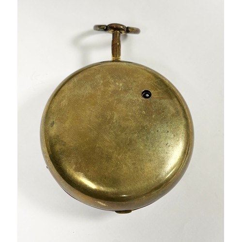 294 - A 19th Century Thomas Foss, London gilt metal pair case pocket stop watch with verge fusee movement,... 