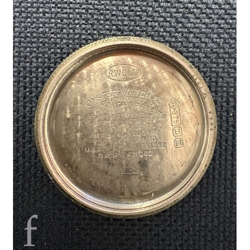355 - A 1930s Rolex Oyster wristwatch, ref. 678, in a 9ct gold 31mm cushion shaped case, with 15 jewel man... 
