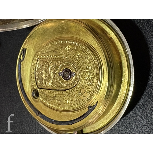 227 - A George III William Stephenson, London silver pair case pocket watch with fusee verge movement, whi... 