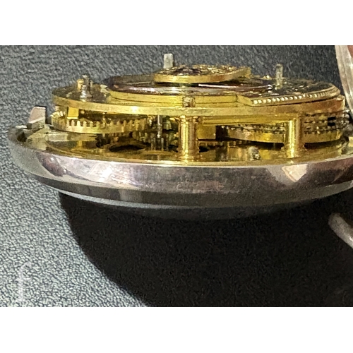 227 - A George III William Stephenson, London silver pair case pocket watch with fusee verge movement, whi... 