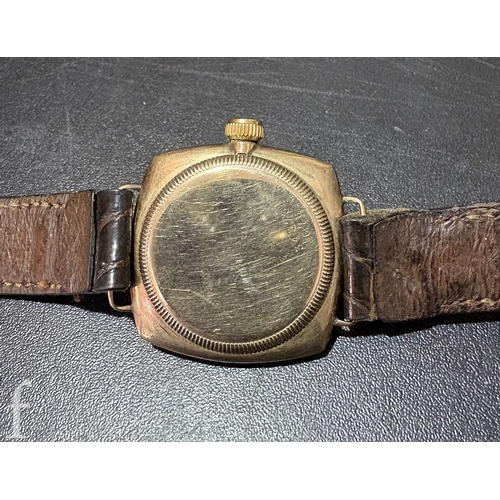 355 - A 1930s Rolex Oyster wristwatch, ref. 678, in a 9ct gold 31mm cushion shaped case, with 15 jewel man... 