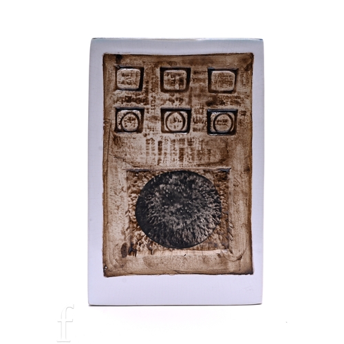 Benny Sirota - Troika Pottery - A St Ives period rectangular slab vase ...