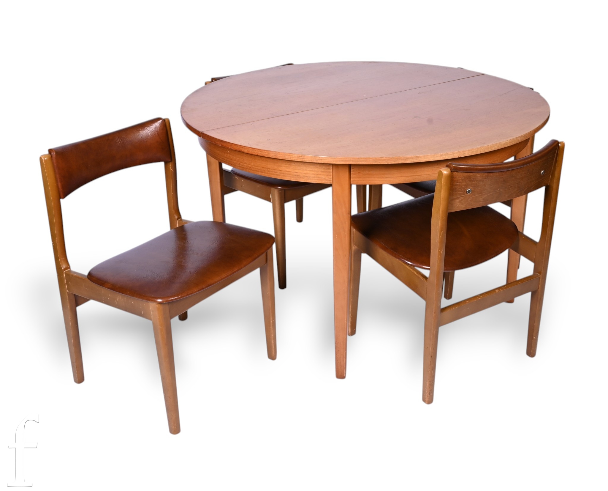 Unattributed Maker - A set of four 1960s beech framed dining chairs ...
