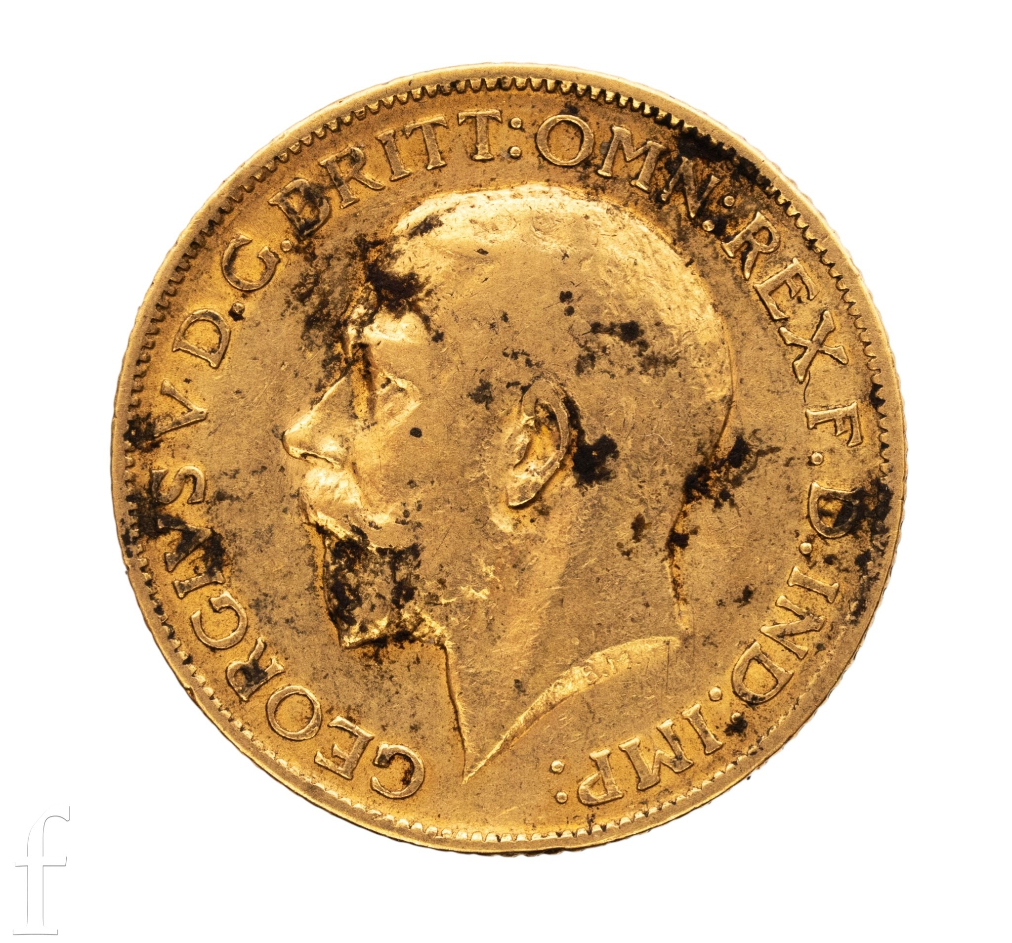 Edward VII - A sovereign, 1912, reverse St George and Dragon.