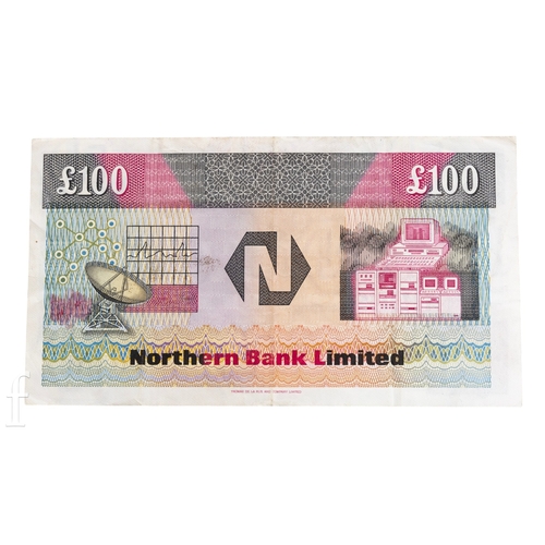 7 - Banknotes - A Northern Bank Limited One hundred pounds 1990, serial number E0130929.