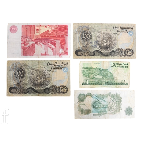 11 - Allied and Irish Banks Limited - Two one hundred pound notes TN164030, TN134740, a one hundred pound... 