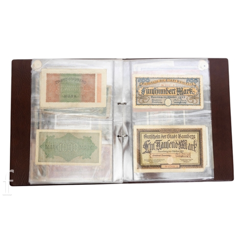48 - Banknotes - An album of assorted world notes to include a 1965 Nigerian one pound note, Bulgarian St... 