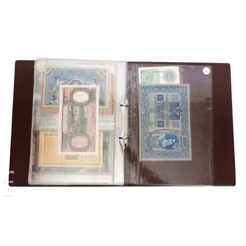 48 - Banknotes - An album of assorted world notes to include a 1965 Nigerian one pound note, Bulgarian St... 