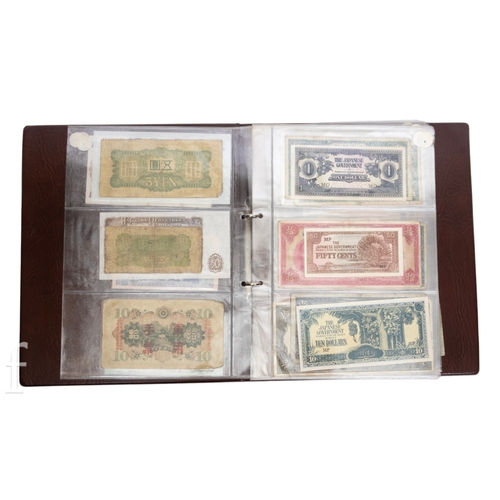 49 - Banknotes - An album of assorted world notes to include a 1965 Nigerian one pound note, Bulgarian St... 