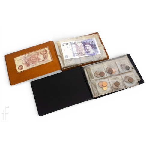 18 - Elizabeth II - A twenty pound bank note, ten pound and one pound note, a ten shilling note, various ... 