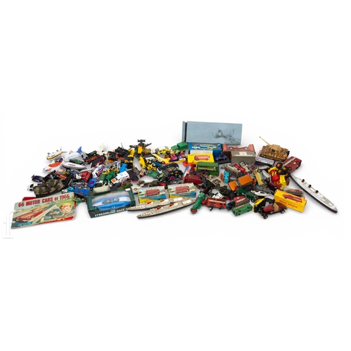 2021 - A selection of assorted diecast cars and vehicles including Budgie Routemaster bus, Matchbox, Corgi,... 