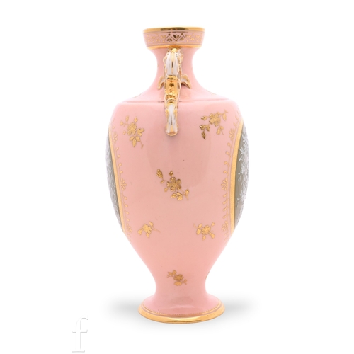 835 - A Minton pâte-sur-pâte vase and cover by Alboin Birks, circa 1910, the shouldered ovoid form body fa... 