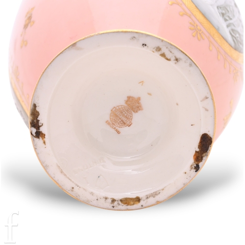 835 - A Minton pâte-sur-pâte vase and cover by Alboin Birks, circa 1910, the shouldered ovoid form body fa... 