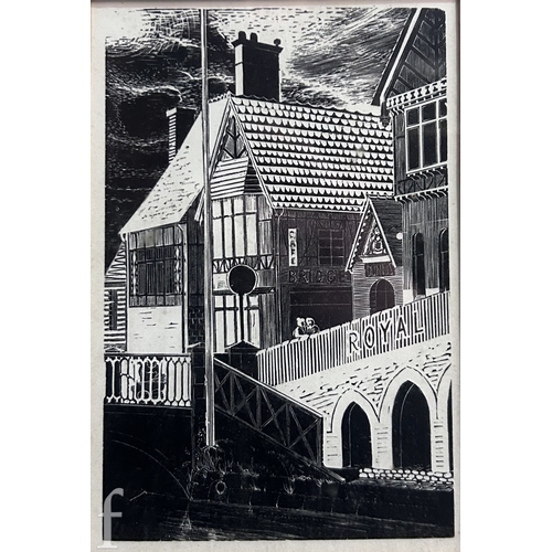 1504 - R. B. Lambert (20th Century) - 'Royal Brine Baths, Stafford', wood engraving, framed, 16cm x 11cm, f... 