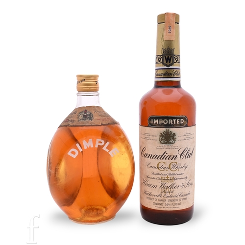1007 - Two bottles of 1960s whiskies, to include a 1969 bottle of Canadian Club Canadian Whisky, 26 fl oz a... 