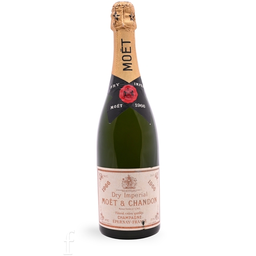 A bottle of 1966 Moet & Chandon vintage champagne.