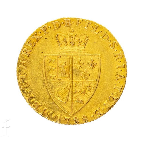 35 - George III - A spade Guinea 1788, fifth laureate facing right.