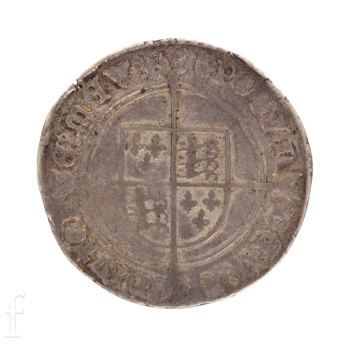 57 - Edward VI (1547-553) - A shilling, facing bust reverse cross shield.