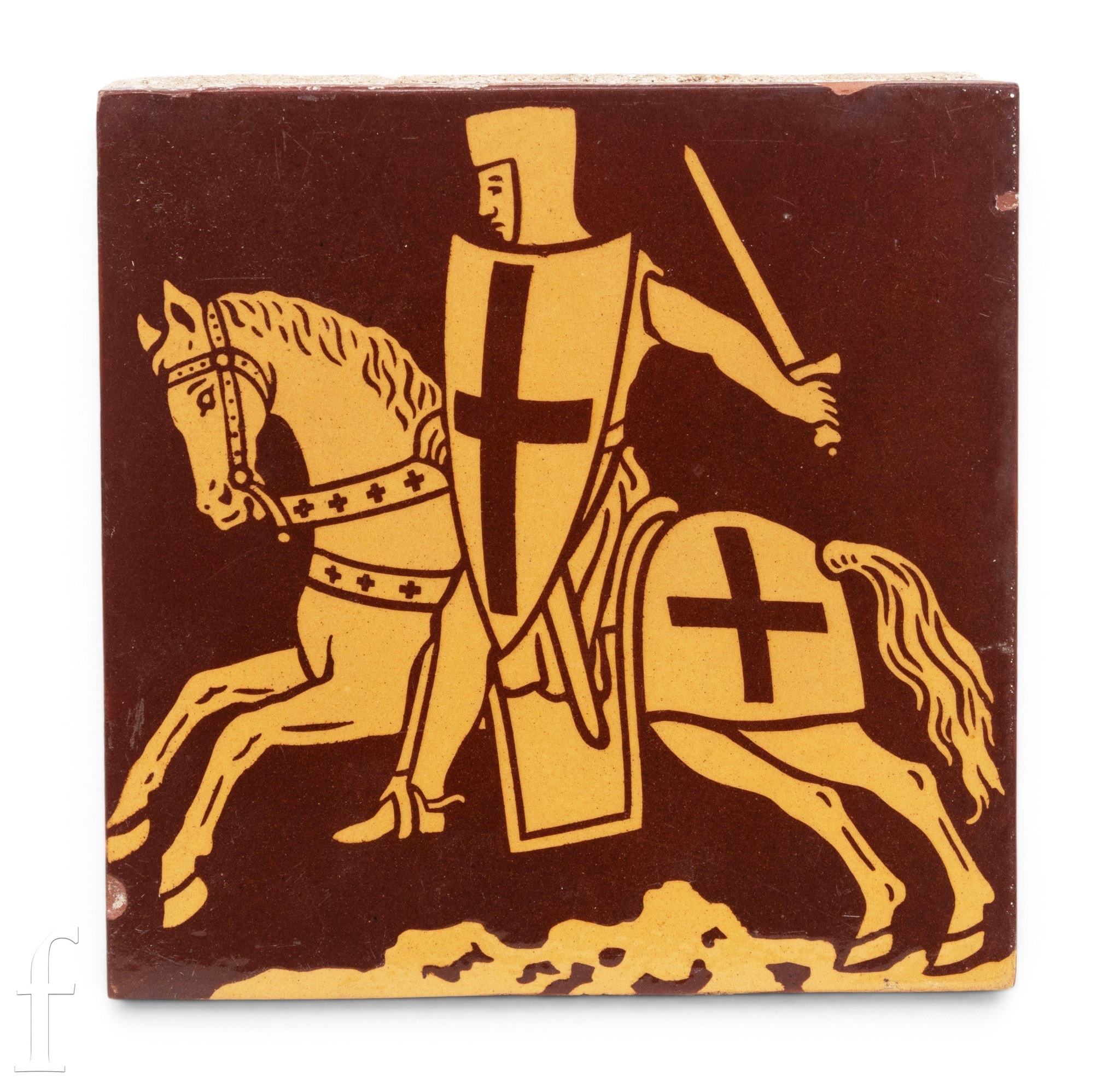 Minton & Co - A 19th century encaustic 6 inch tile, circa 1840 ...