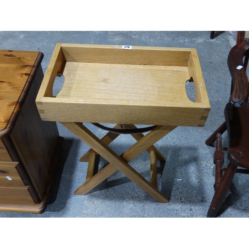 276 - A Modern Oak Butlers Tray & Stand