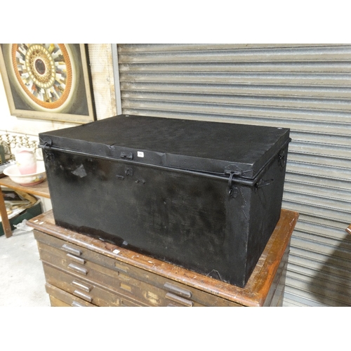 291 - A Very Large Tin Deed Box, 47