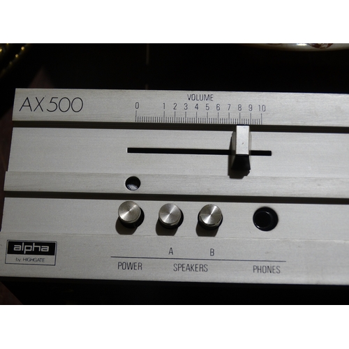 158 - A Vintage Alpha Ax500 Amplifier, Together With A Trio Turntable Kp1022