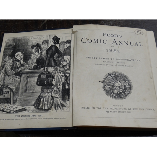 175 - Two Antiquarian Books, The World Of Wit & Humour, Together With Hoods Comic Annual 1881