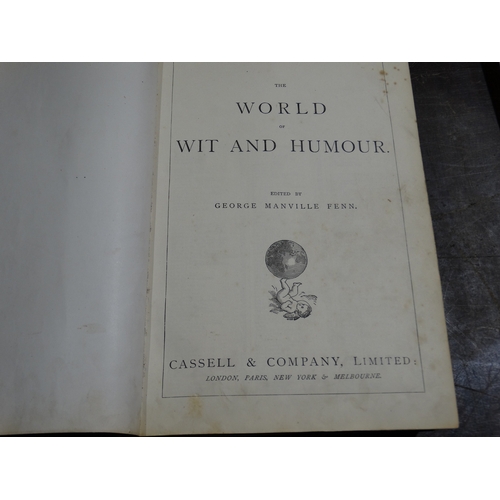 175 - Two Antiquarian Books, The World Of Wit & Humour, Together With Hoods Comic Annual 1881