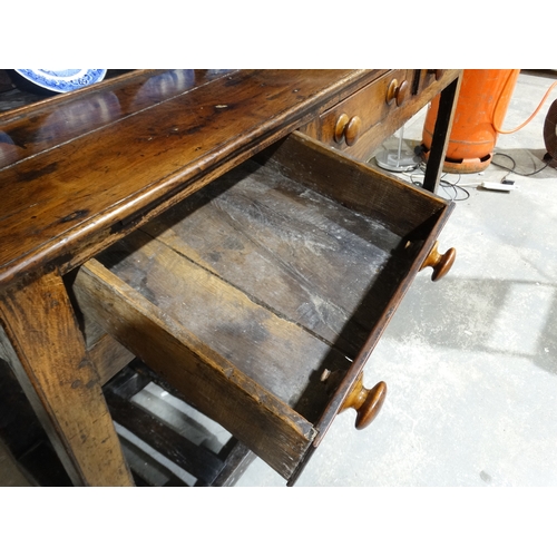 240 - An 18th Century Oak Mid Wales Dresser, Having A Three Shelf Rack, The Base Having Three Drawers Abov... 