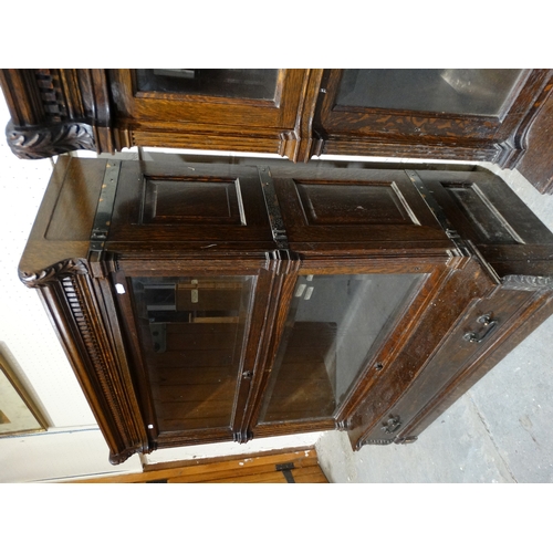 243 - A Pair Of Early 20th Century Globe Wernicke Three Section Stacking Bookcases