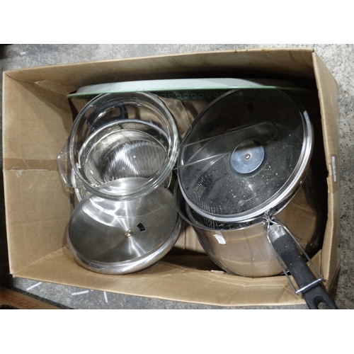 133 - A Box Of Pots & Pans