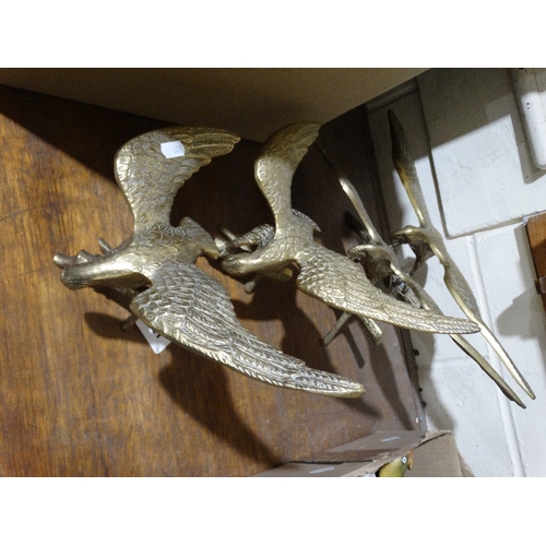 181 - Four 20th Century Cast Brass Model Eagles