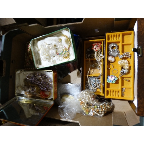 220 - A Box Of Costume Jewellery