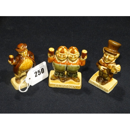 250 - Three Wade Pottery Guinness Advertising Figures