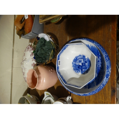 293 - A Quantity Of Mixed Pottery To Include A Circular Spode Italian Fruit Bowl (6)