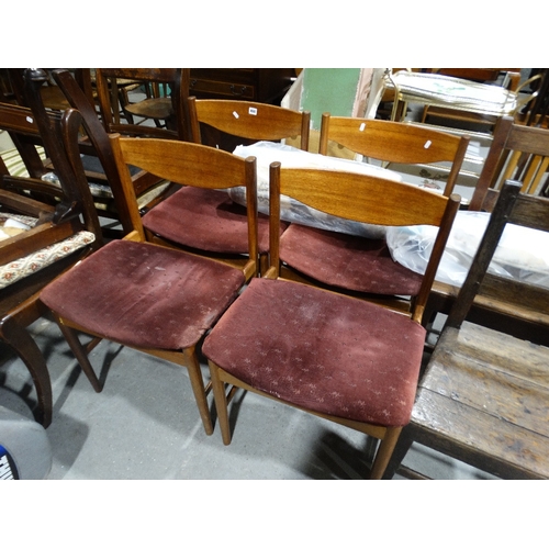 459 - A Set Of Four Retro G-Plan Dining Chairs (Af)