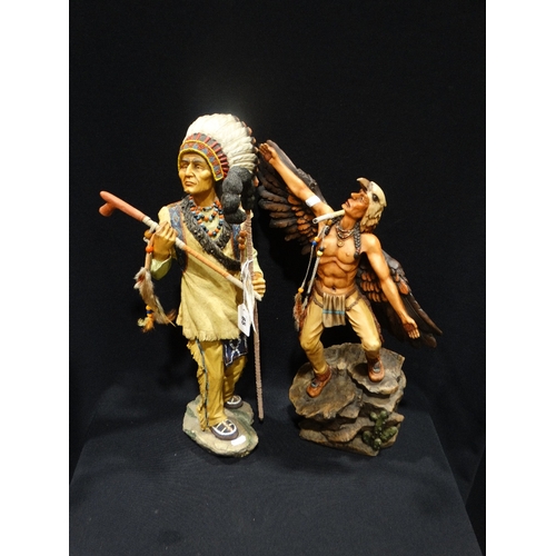 65 - Two Late 20th Century Resin Native American Indian Groups