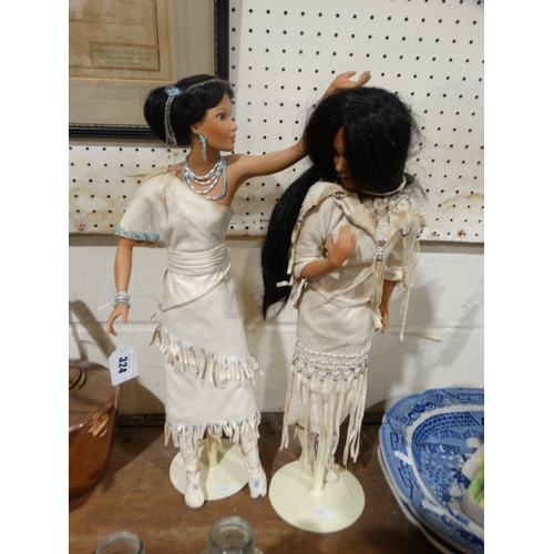 324 - Two Late 20th Century Native American Indian Collectors Figures