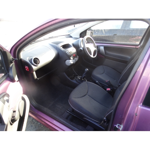 242 - Motor Vehicle, A Peugeot 107 Active, 998cc, Petrol, 3 Door Hatchback. Registered 2012, Reg No MK62 Y... 