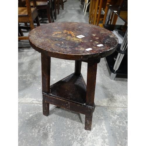 448 - A Small Size Circular Topped Cricket Table