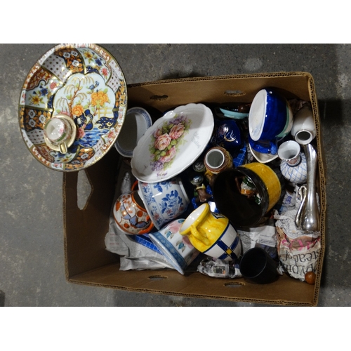 110 - A Box Of Mixed Pottery