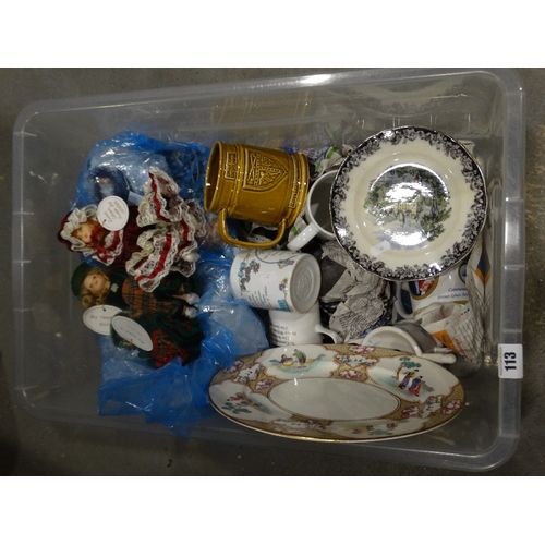 113 - A Box Of Mixed Pottery