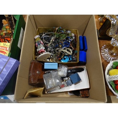 144 - A Box Of Costume Jewellery