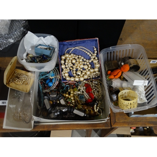 189 - A Box Of Costume Jewellery