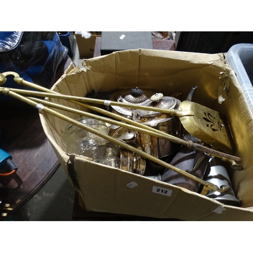 212 - A Box Of Metalware