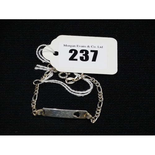 237 - A Silver Babies Identification Bracelet