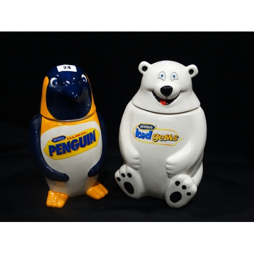 24 - Two Novelty Advertising Biscuit Jars For McVitie`s